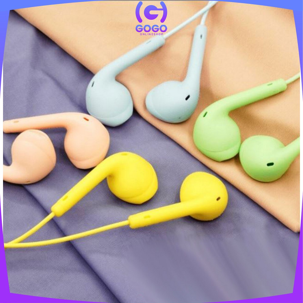 GOGO-C394 Headset Macaron Matte Color U19 Hifi / Handsfree Mate Colorfull Earphone Hifi Extra Bass / Hansfree Stereo U19 Warna Warni