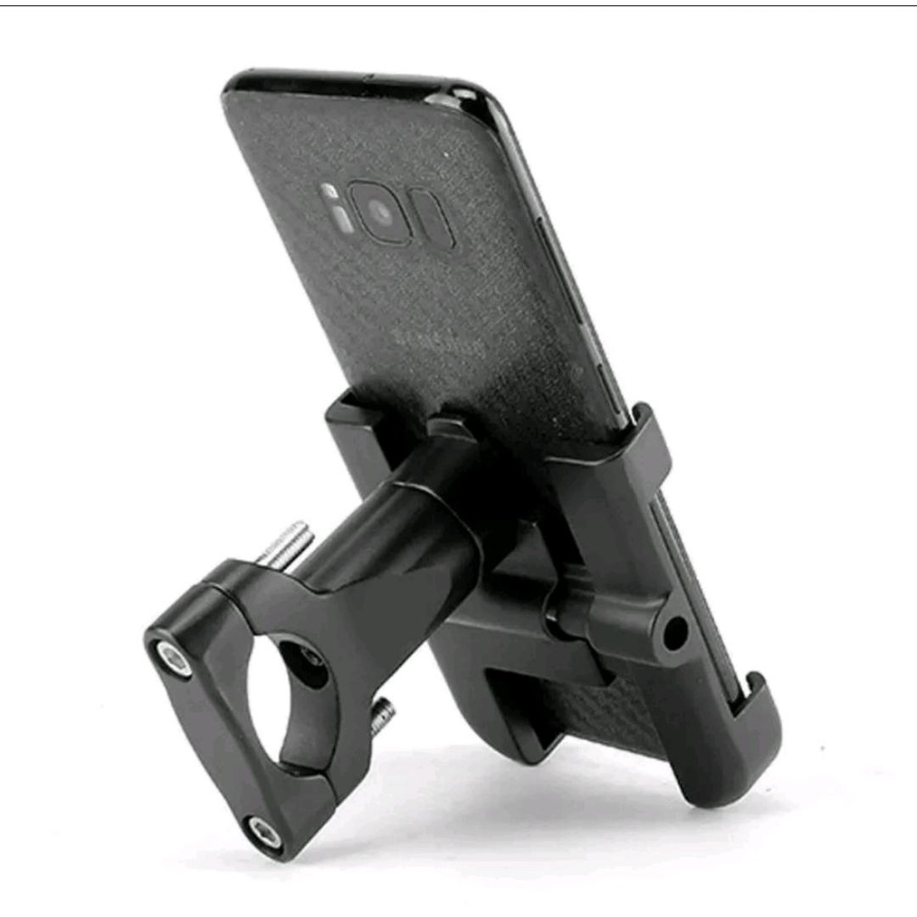 Phone Holder Sepeda Motor Universal Stang Bahan Full Besi