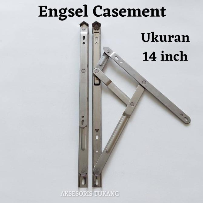 cusss order] Engsel Casement Jendela Aluminium 14 Inch