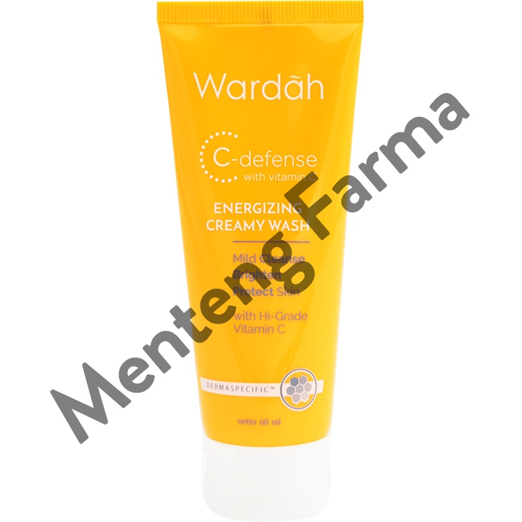 Wardah C-Defense Energizing Creamy Wash 60 mL - Pembersih Wajah Dengan Vitamin C