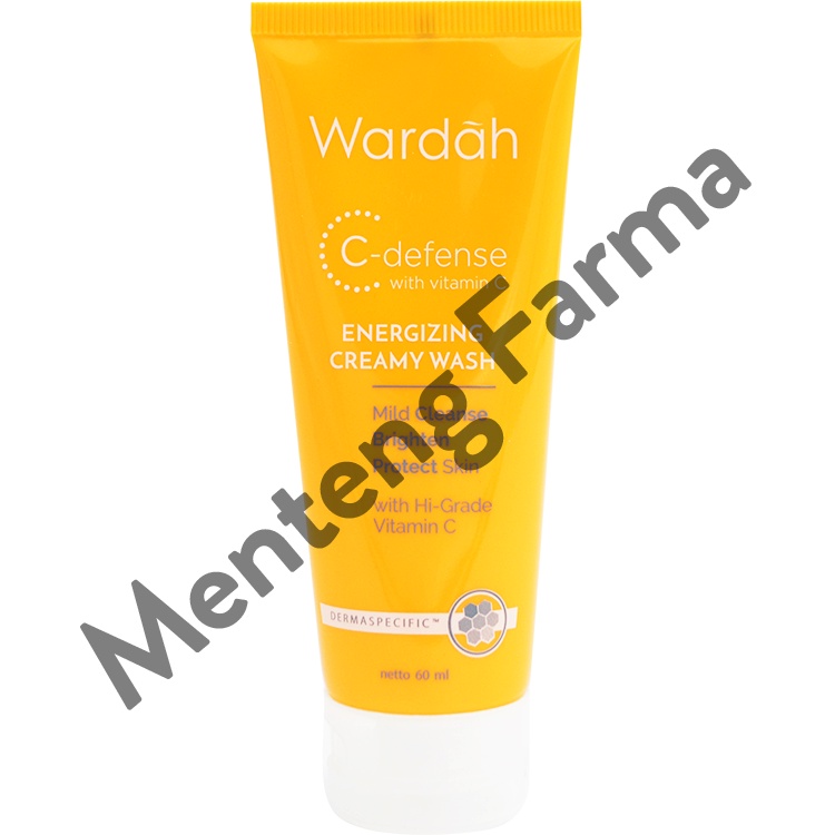 Wardah C-Defense Energizing Creamy Wash 60 mL - Pembersih Wajah Dengan Vitamin C