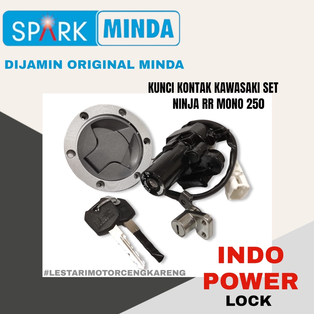 KUNCI KONTAK SET TANGKI JOK NINJA RR MONO 250 ASLI ORIGINAL MINDA