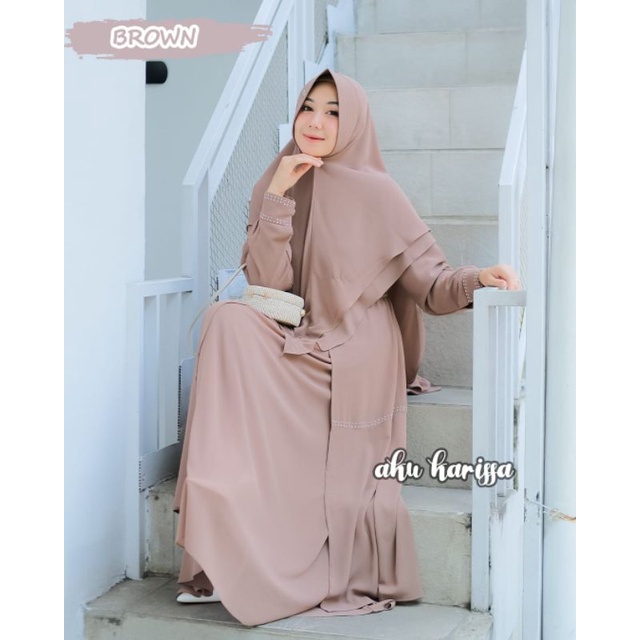 Gamis Set Hijab Ceruty Azeera Aku karissa