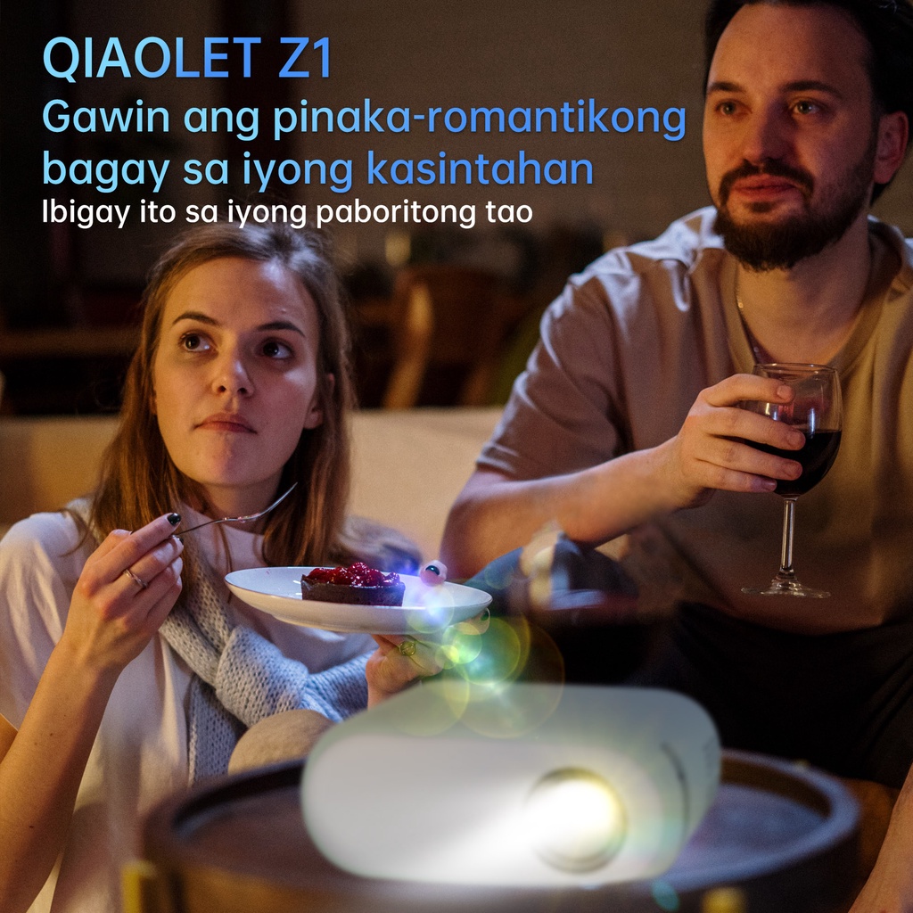 Qiaolet Proyektor Mini 2600 Lumens Portable Lcd Proyektor Mini Mendukung Koneksi Ke HP Laptop 1080P Projector Mini