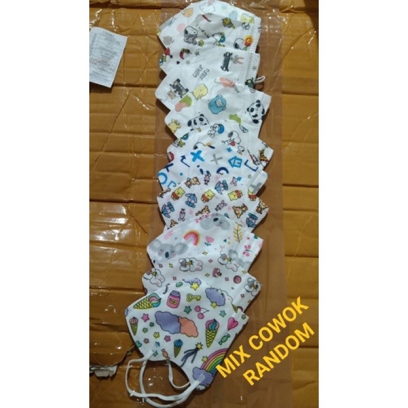 Masker Anak KN95 Motif 5 Ply / Masker KN95 Anak Motif Karakter 5D