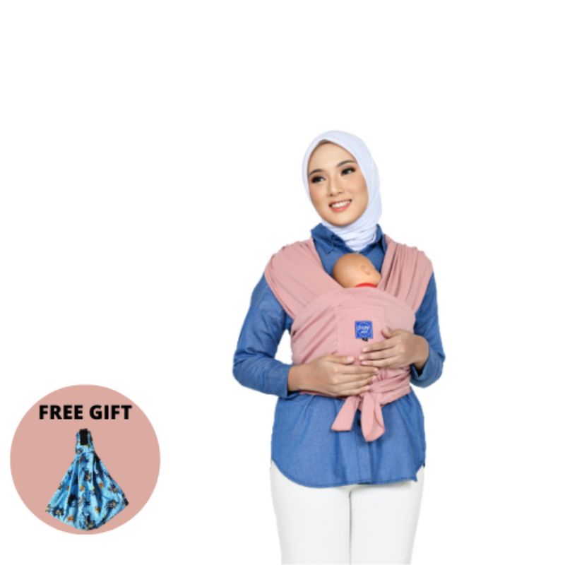 Gendongan M Shape Baby Wrap Depan Samping 3 in 1 Instan Premium