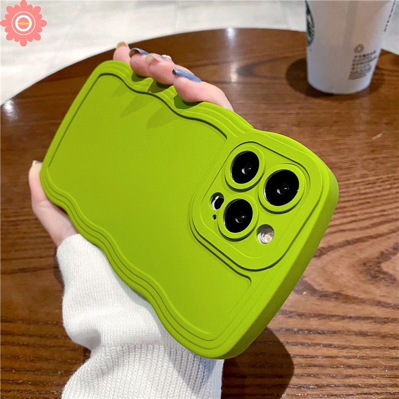 Casing Tepi Gelombang Shockproof Vivo Y36 Y11 Y12 Y02 Y75 Y12i Y22 Y20 Y15 Y15s Y35 Y21 Y33s Y16 Y11s Y15A Y12s Y17 T1 V20 V23E V21 Y30 Y21s Y91C Y91 Y55 Sarung Warna Permen Simple Solid