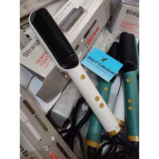Catok Sisit Rambut 2in1 Straight Comb Pelurus Rambut