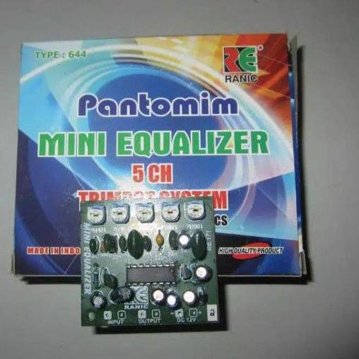 Laris kit audio equalizer mini 5 channel mono type 644 trimpot rakitan ampli amplifier audio sound system S8S