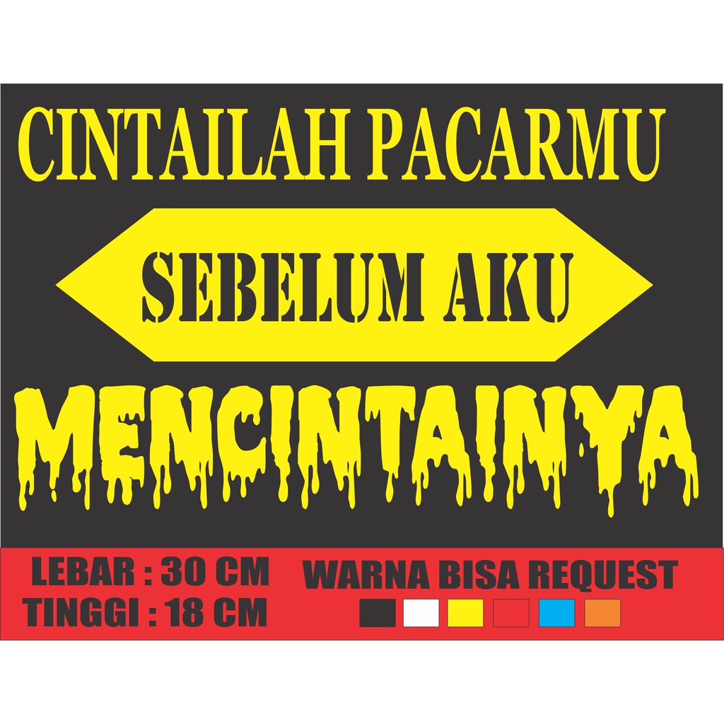 Cutting stiker MOBIL/TRUCK Kata kata