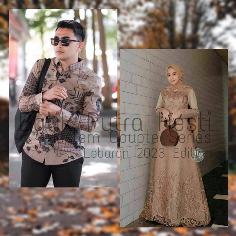 SARIMBIT PASANGAN BAJU KEBAYA BROKAT MODERN BATIK TERBARU FASHION WANITA GAMIS SYAR'I BATIK PRIA