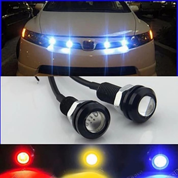 Lampu Led Mata Elang Eagle Eye Variasi Motor/Mobil - Putih