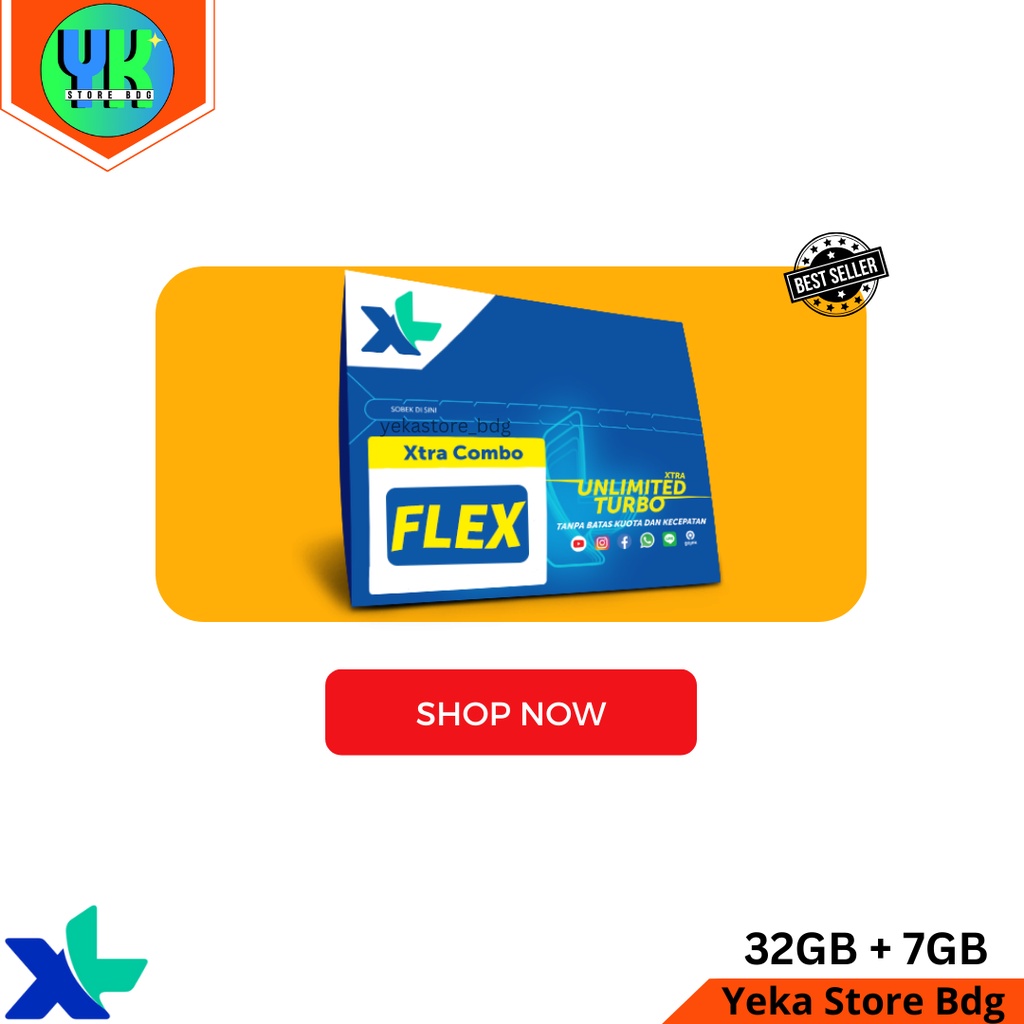 Perdana Kuota XL COMBO FLEX XL 32GB + 7GB Masa Aktif 30 Hari Nasional