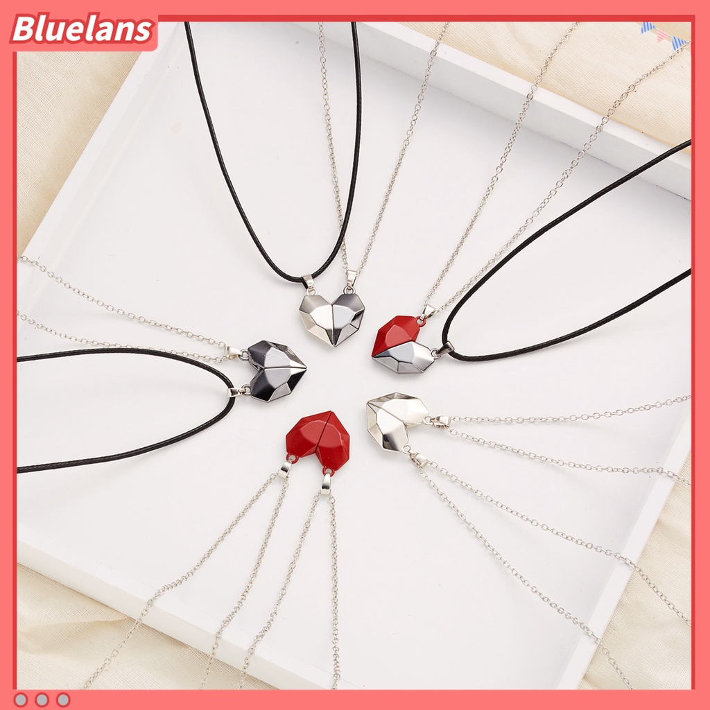 Kalung Liontin Hati Magnetik Bahan Alloy Untuk Kencan