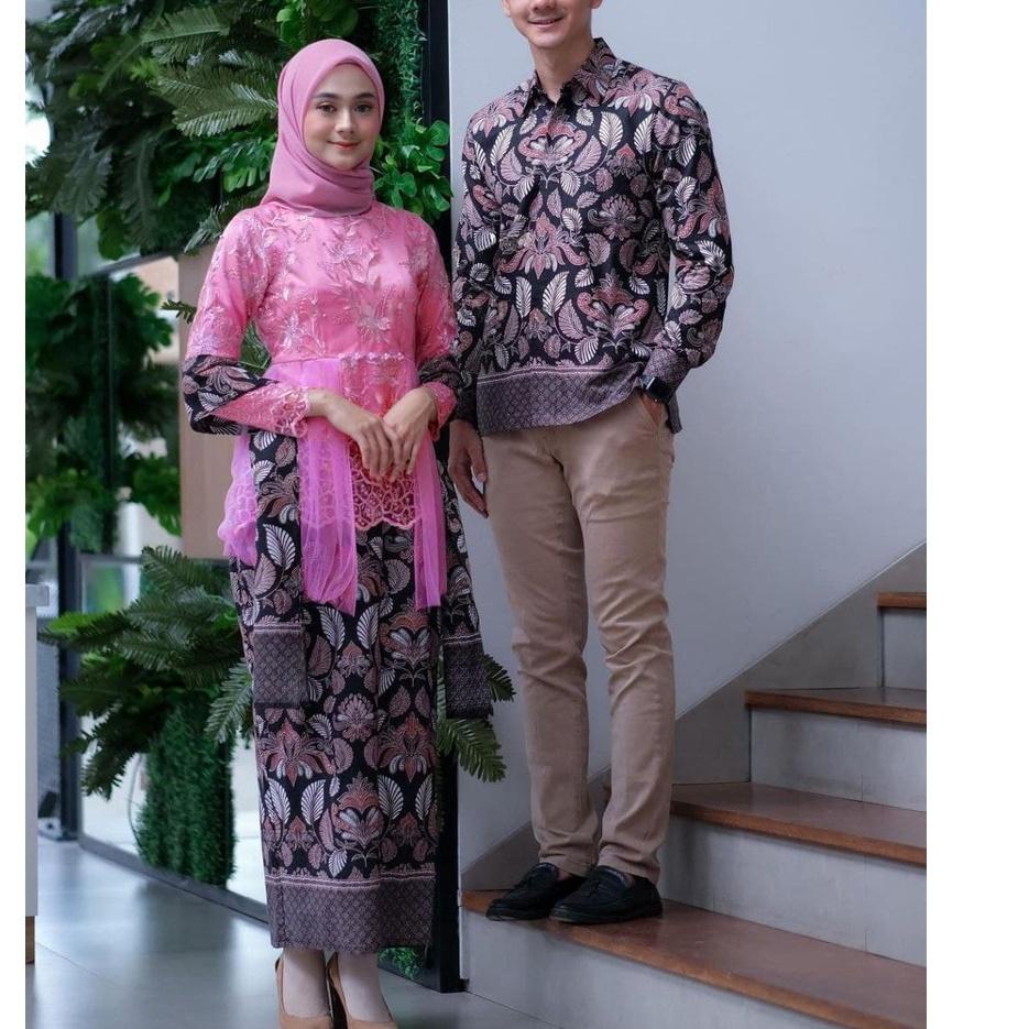 KEBAYA COUPLE SEMI PRANCIS Katun BAHAN KEBAYA SEMI FRANCE CORNELI COUPLE ANISA BATIK COUPLE WID BATI