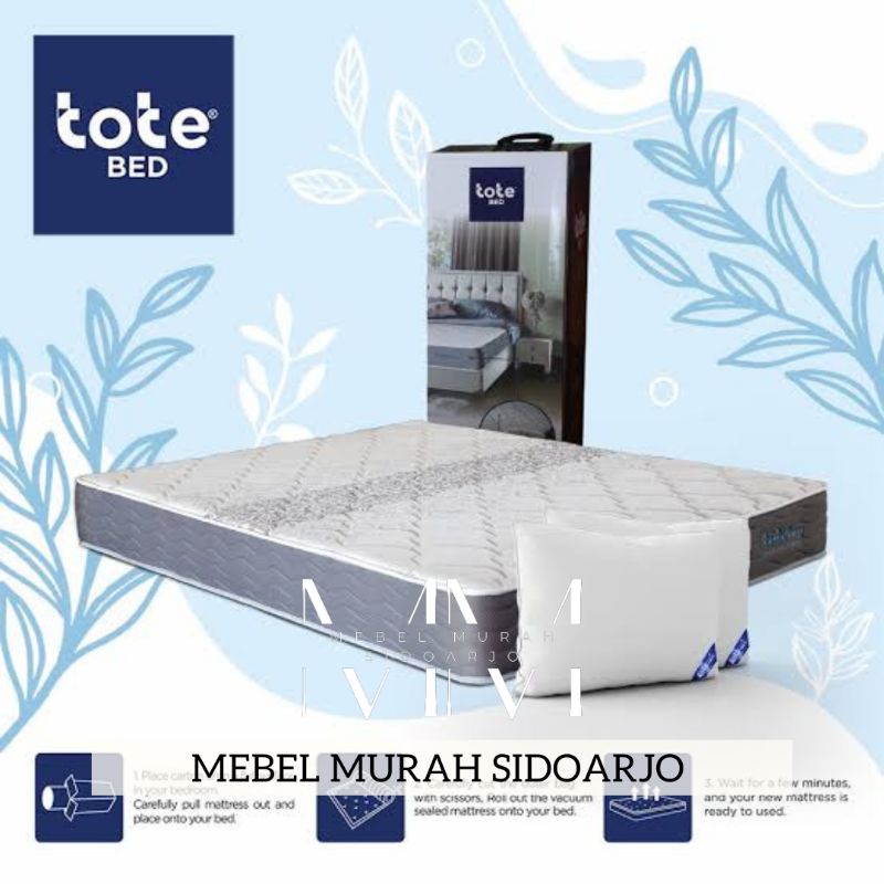 Spring bed tote bed pocket kasur 100 x 200 cm , 120 x 200 cm , 160 x 200 cm , 180 x 200 cm king size queen size pocket didalam box in the box nomer 1 no 2 nomer 3 no 4