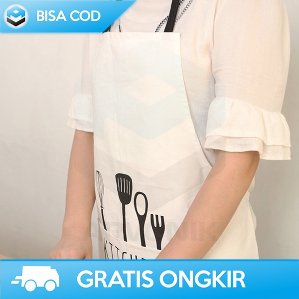 CELEMEK BARISTA APRON DAPUR KANTUNG STRAP PINGGANG NILON PROFFESIONAL