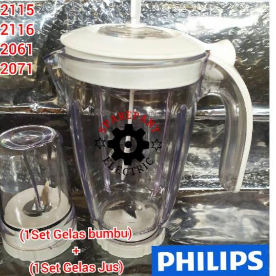 [Ready ー➽]PROMO GELAS BUMBU + GELAS JUS 1SET UNTUK BLENDER PHILIPS HR 2115 2116 2061 2071