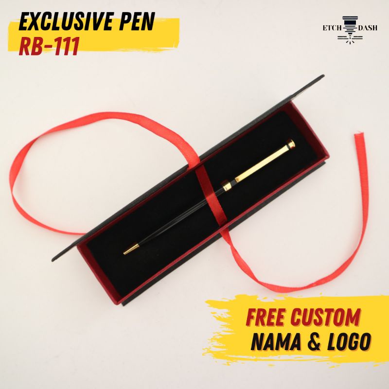 

Pulpen Souvenir Hadiah Exclusive Free Custom Nama Dan Logo | Pulpen Custom - Exclusive Pen RB-111
