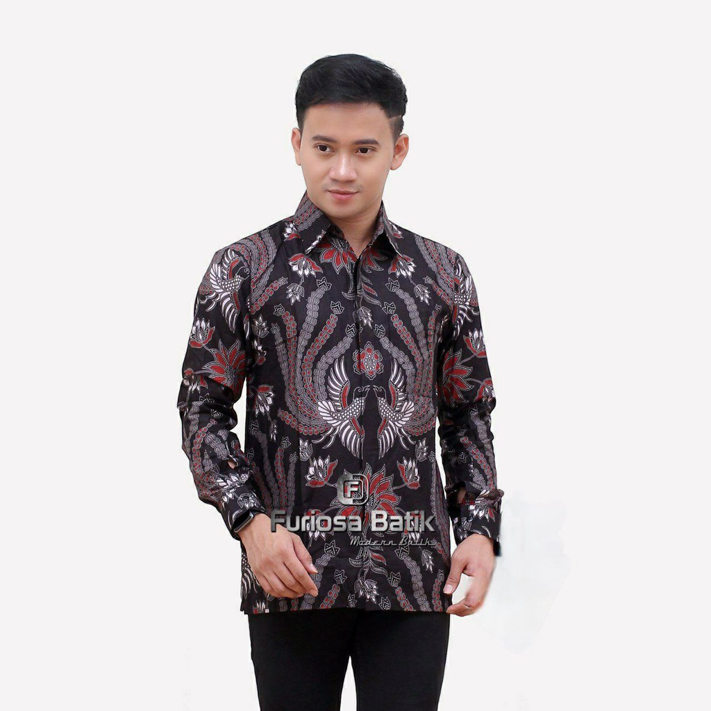 BATIK G KECIL KEMEJA BATIK PRIA LENGAN PANJANG BATIK PRIA UKURAN M L XL XXL