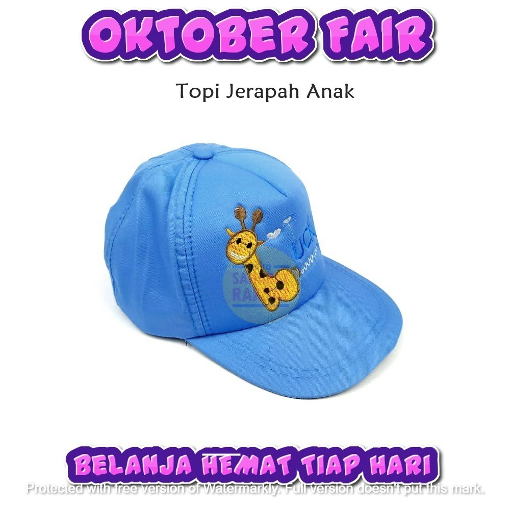AKH227I Topi Jerapah Lucky Anak/Topi Bordir Anak