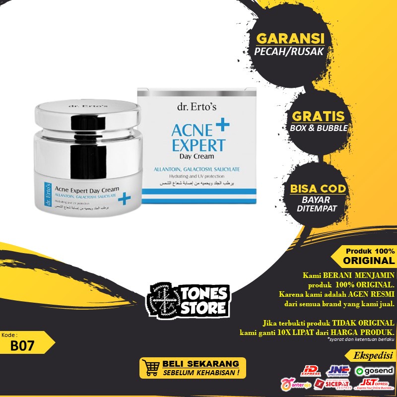 Krim Cream Siang dr. Ertos Acne Expert Day Cream Original Ertos