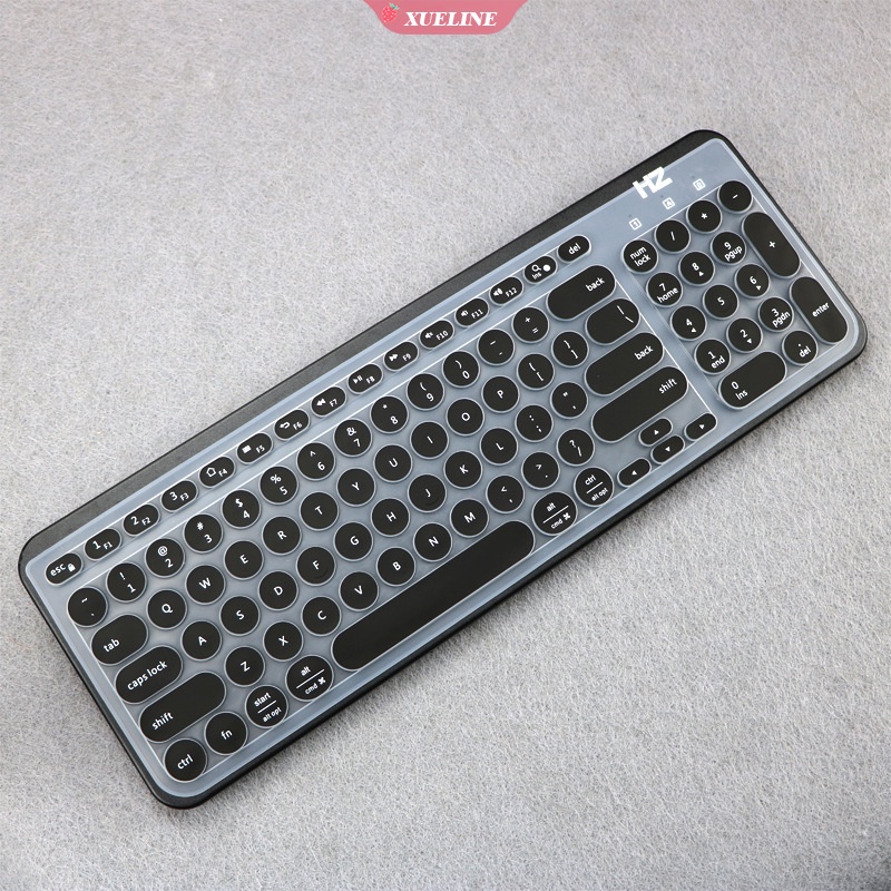 Case Pelindung keyboard Logitech K780 Bahan Silikon TPU Transparan ultra Tipis Warna Hitam