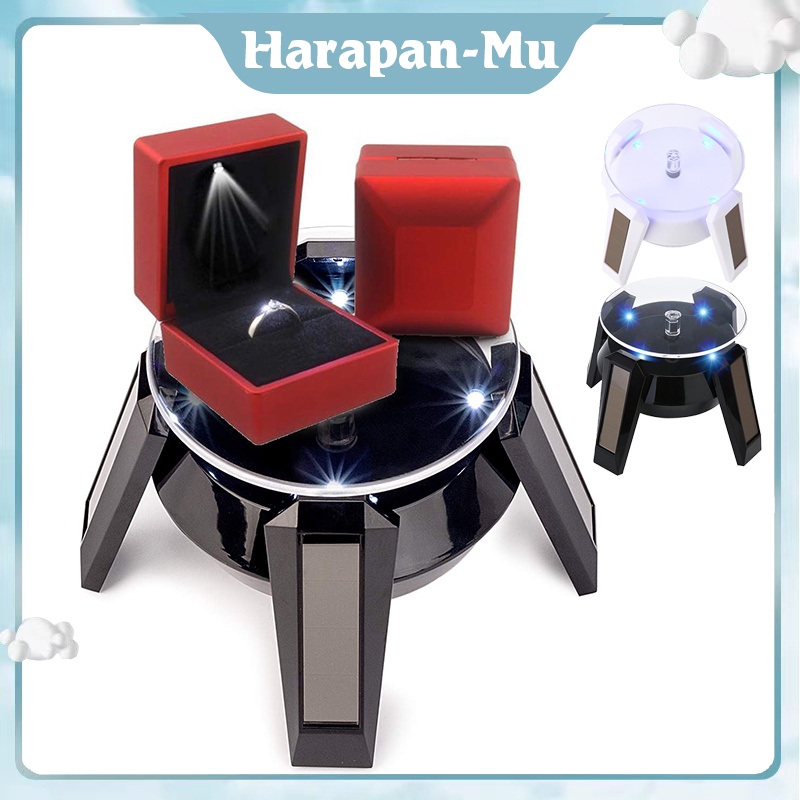 Stand Display Putar Rotating Solar Display Stand Kaki Pendek Pajangan Putar 360° Display Cincin Perh