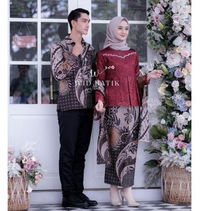 [TGT.18Oc22ᶠ] BATIK COUPLE KEBAYA TUNANGAN ASYIFA MODERN LAMARAN WISUDA