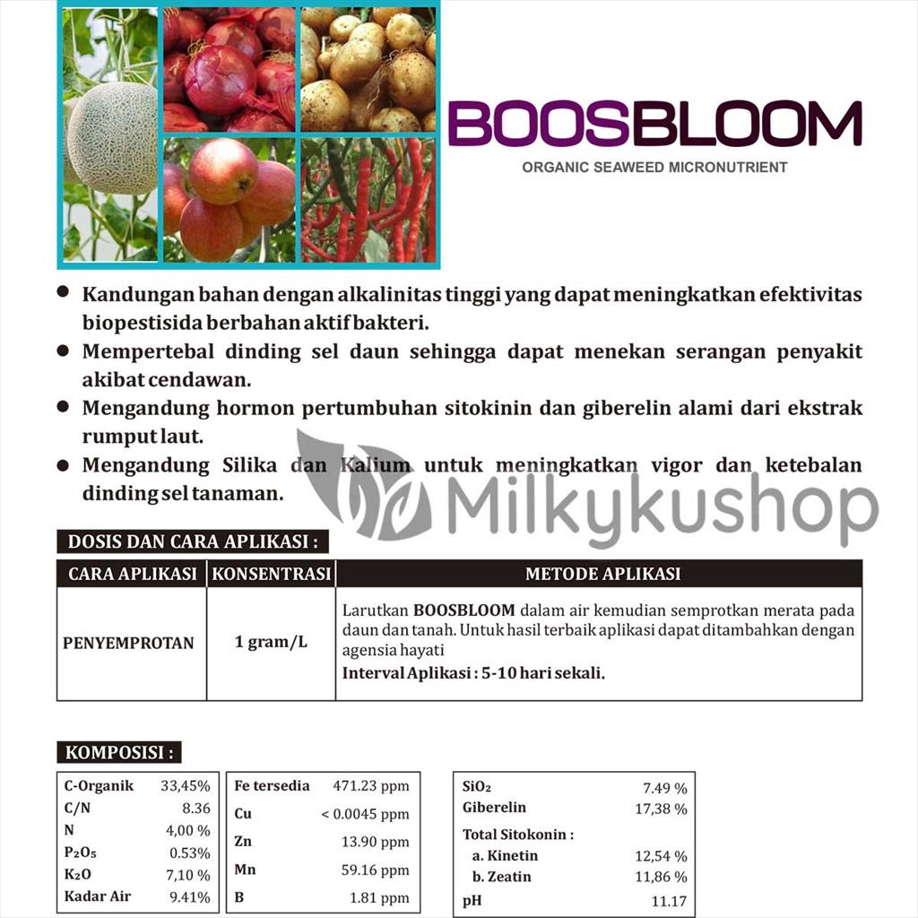 BOOSBLOOM 100 GRAM PER SACHET ZPT HORMON TUMBUHAN ORGANIK