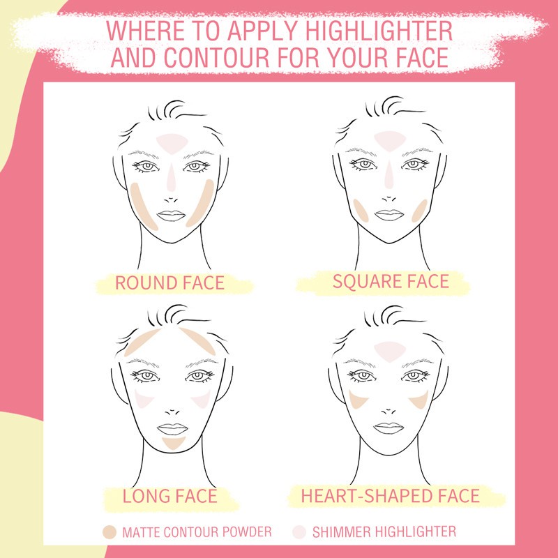 PINKFLASH OhMyShow Soft Smooth Highlighter Contour Shimmer H02 Bronzer Combination Palette 3D Face Makeup sikat