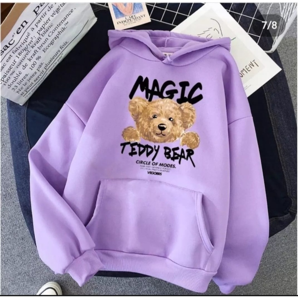 TERBARU!!! Magic Tedy Bear Hoodie Pria Wanita 2022/ Hoodie wanita terbaru 2022 / Sweater hoodie jumbo / hoodie cewek Cowok korean style / switer Wanita dewasa terbaru 2022 keren distro / Hoodie Wanita Polos Tebal / Sweater Wanita Kekinian