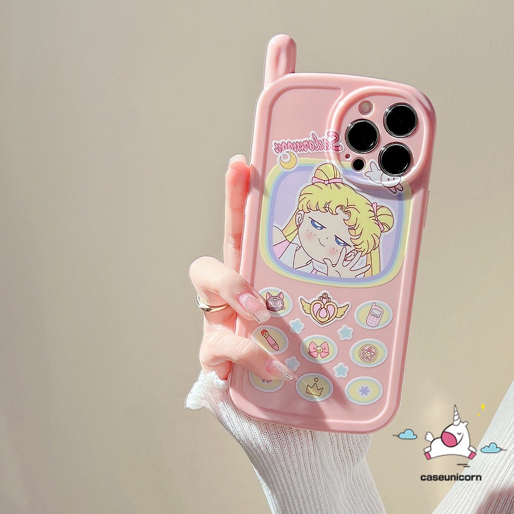 Casing Soft Case Motif Sailor Moon Untuk iPhone 14 7 8 Plus X XR XS Max 11 12 13 14 Pro Max