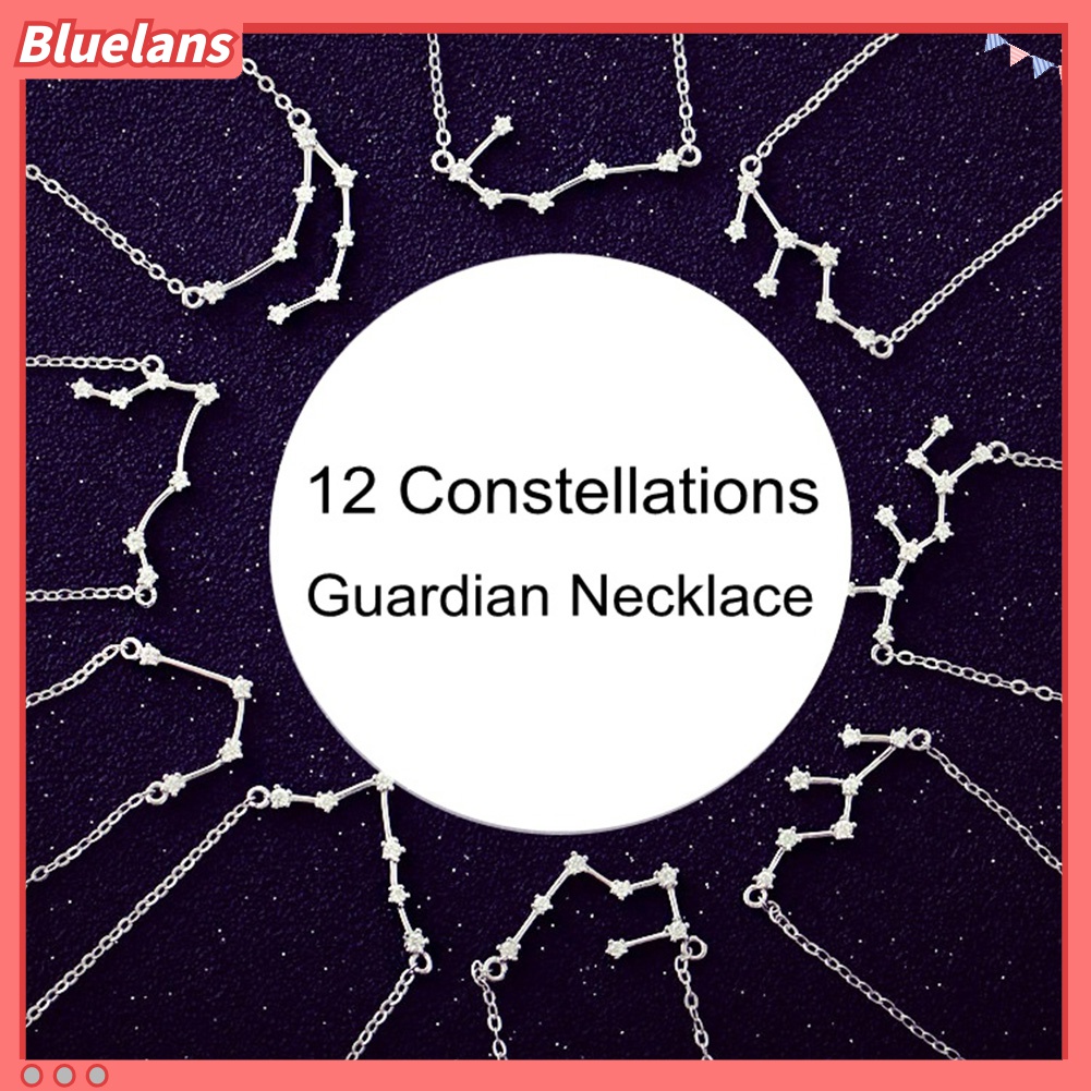 Kalung Desain Horoskop Astrologi Zodiak Guardian Aksen Berlian Imitasi Untuk Wanita
