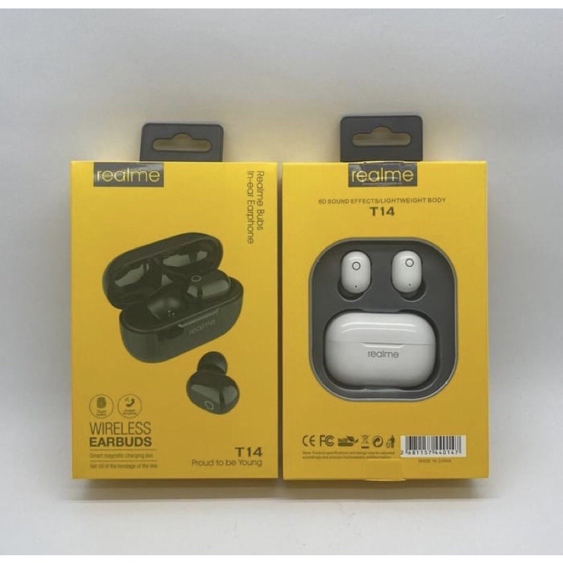 Headset Bluetooth 5.0 Realme T14 Wireless Earbuds Realme T14