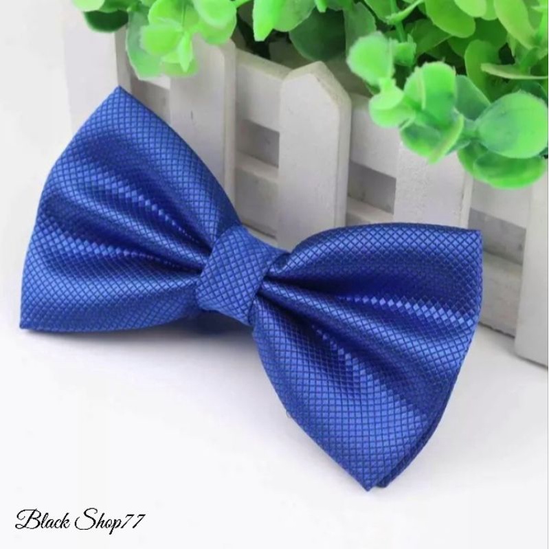 Dasi Kupu Kupu Motif Bintik Biru Bca Premium Elegance