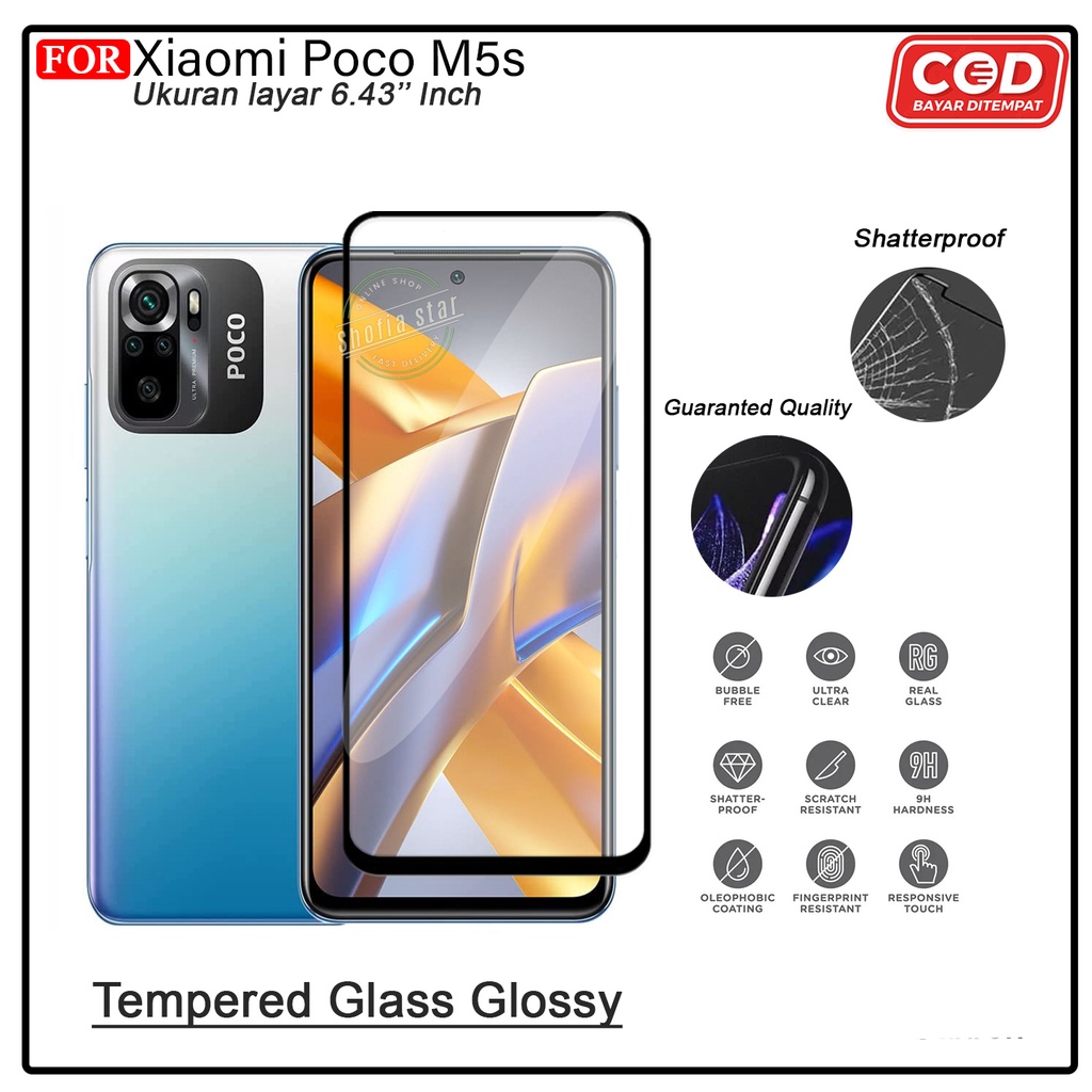 Tempered Glass Ceramik Blue Light Xiaomi Poco M5 Poco F5 M5s X5 5G Anti Gores Anti Radiasi Full Cover