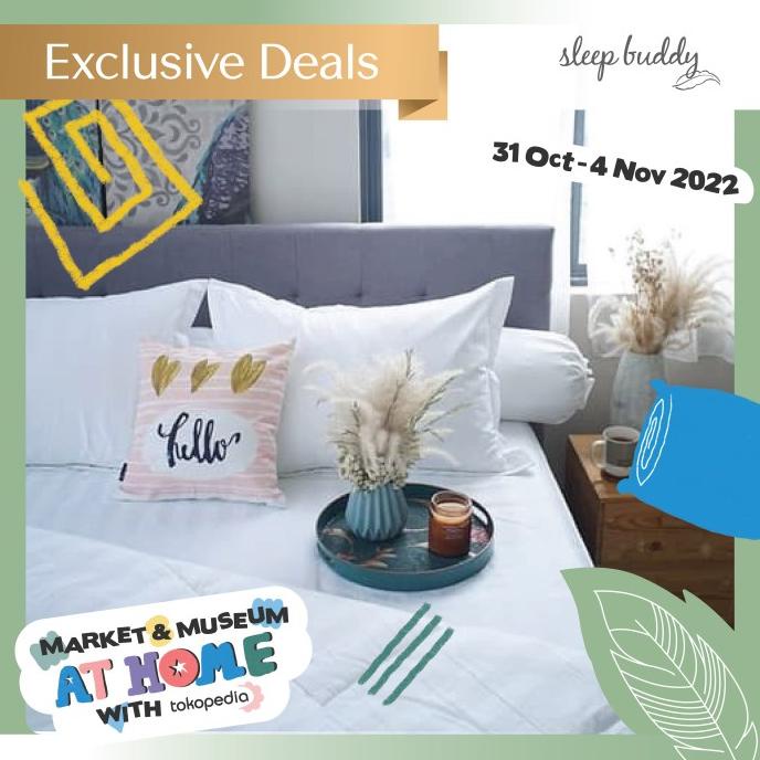 Sleep Buddy Set Sprei Dobby Garis 3cm TC300 Ready