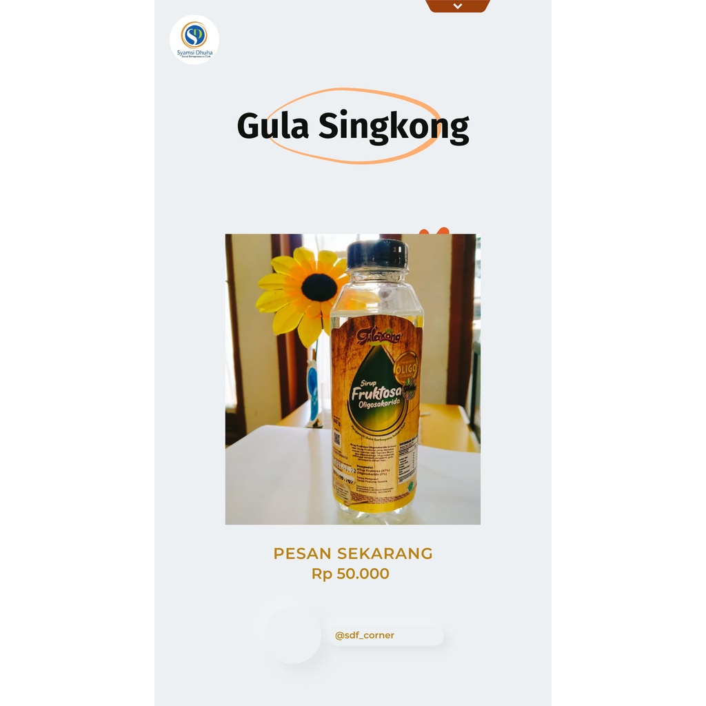 

Gula Singkong 600 gr Sehat Rendah Kalori Gula Tapioka Alami