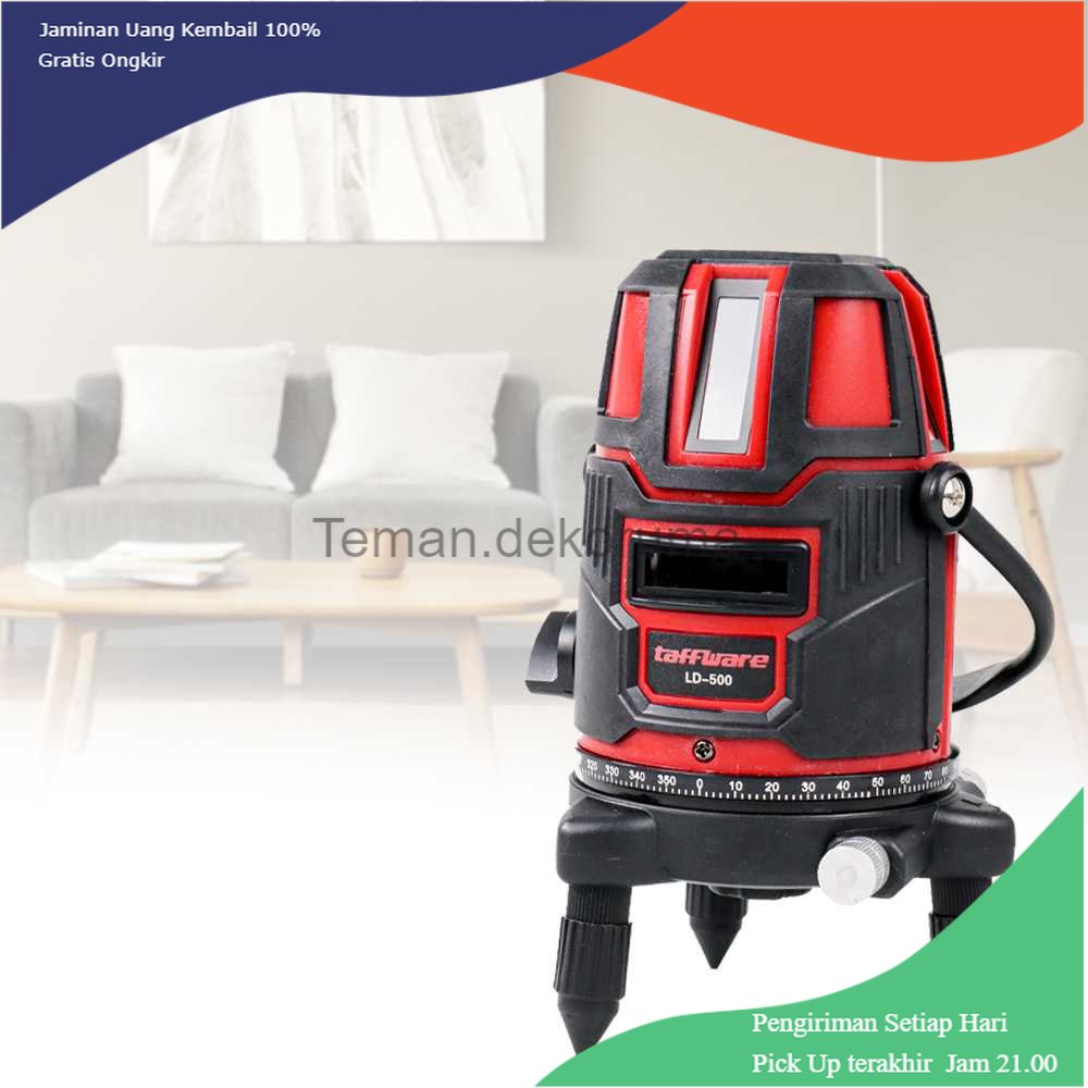 TD - PKK Taffware Mesin Self Leveling 5 Line Laser Red Beam Infrared 4D LD-500