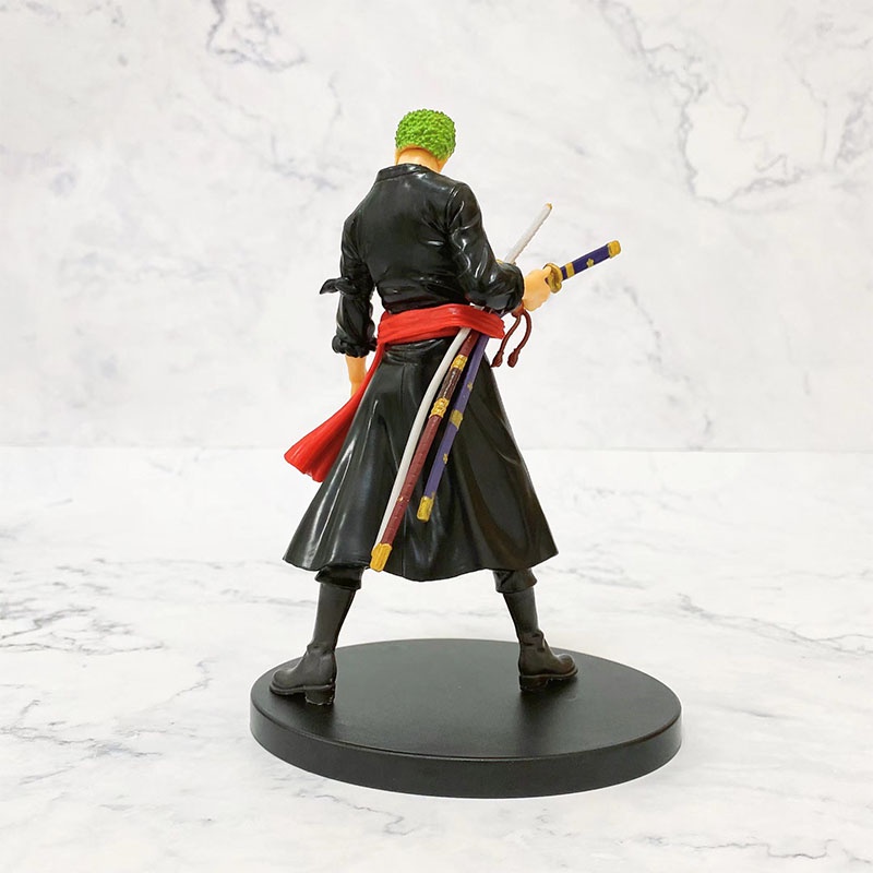 Mainan Action Figure Model Anime One Piece Roronoa Zoro Bahan PVC Ukuran 19CM Untuk Anak / Dewasa