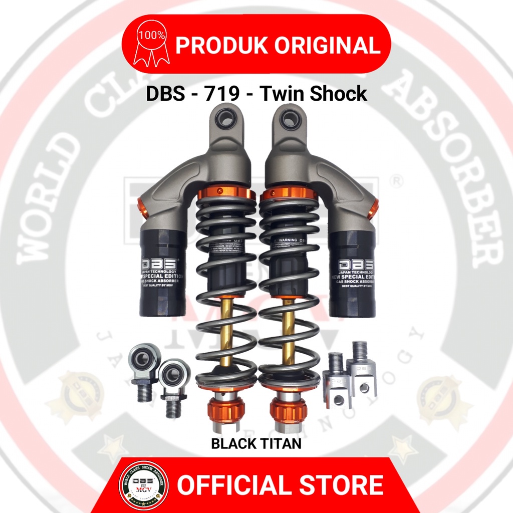 DBS Shockbreaker Tabung VON SERIES GP-719 340mm Shock Skok belakang Supra X RX King W175 Kharisma