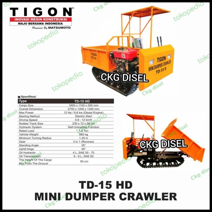 Mini Dumper Crawler Tigon Td-15 Hd | Load 1.5 Ton