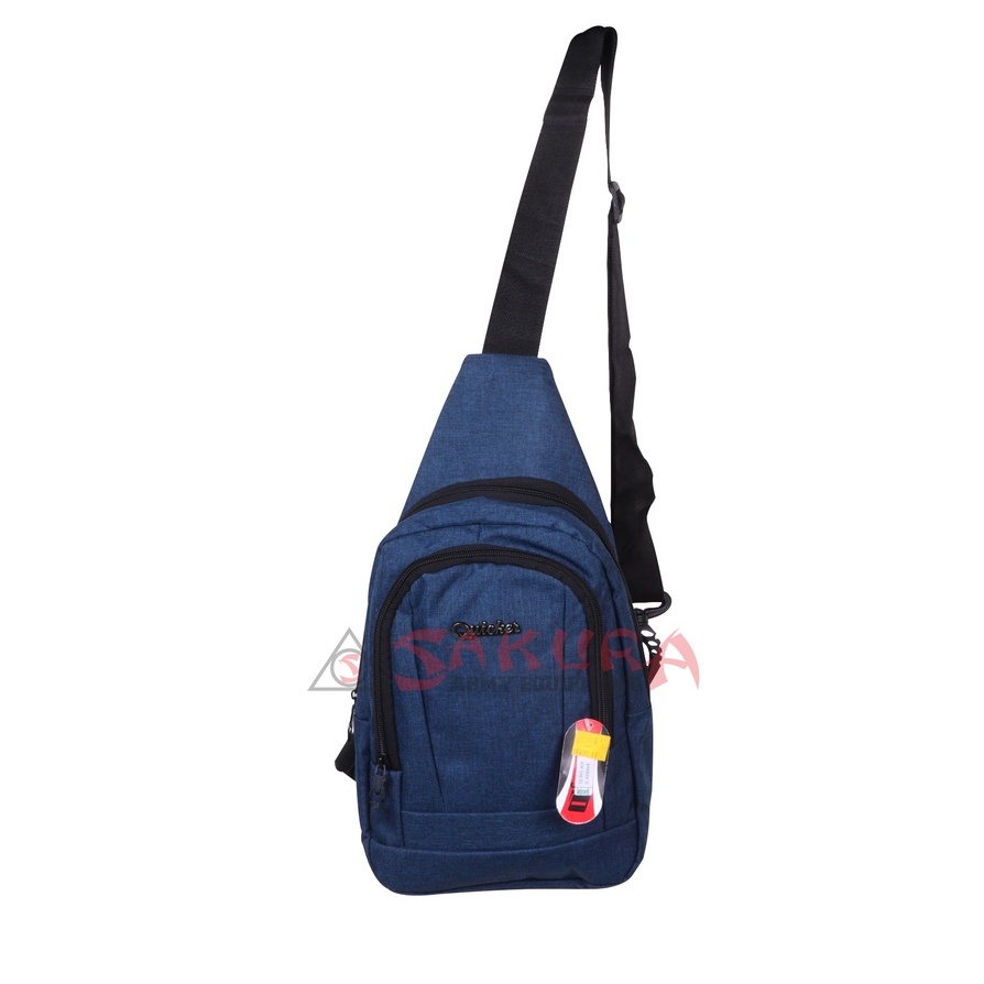 Sling Bag Tas Slempang Pria Quicker Biru Dongker 60005