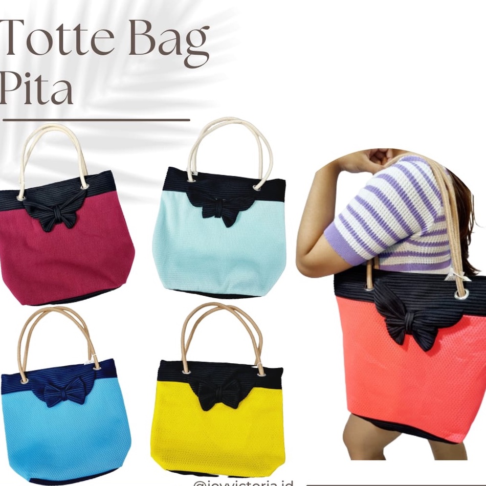 TOTTE BAG TERRY TOTE TAS SELEMPANG BAHU WANITA PITA LUCU CUTE