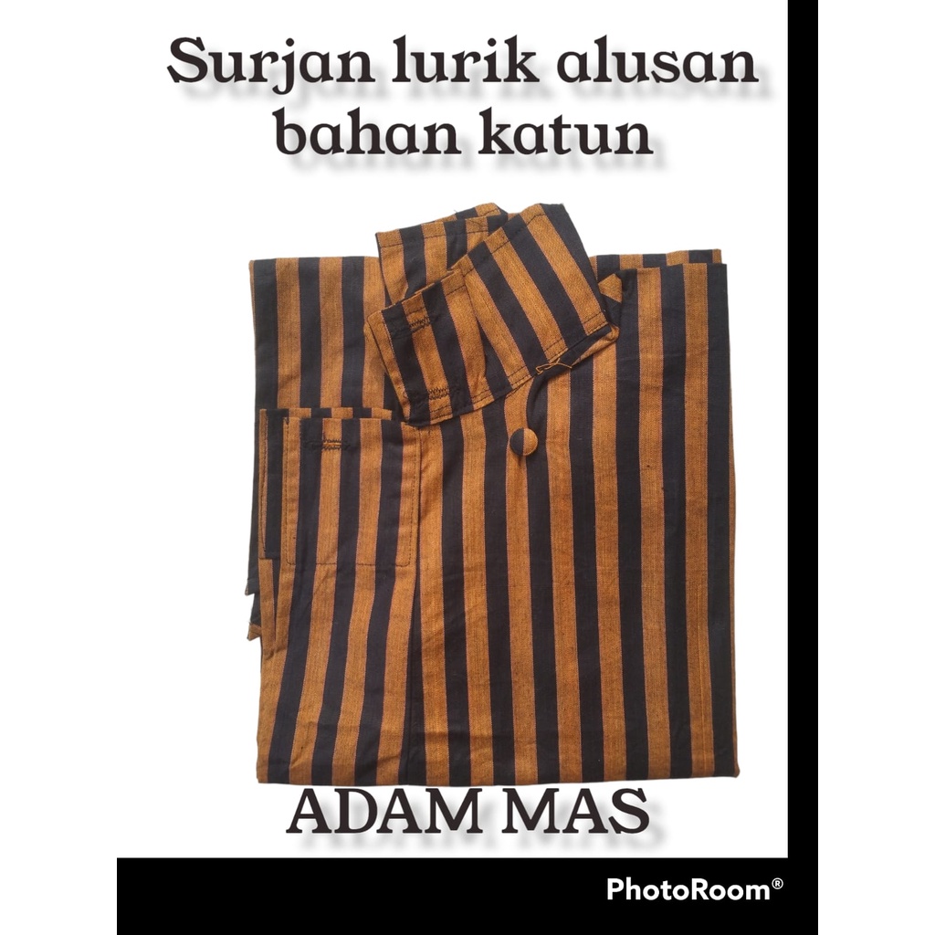 BAJU SURJAN LURIK ALUSAN BAJULURIK ADAT JAWA BAJU SURJAN LURIK JOGJA BAHAN KATUN BAJU PRIA ADAT JAWA  ADAT JAWA