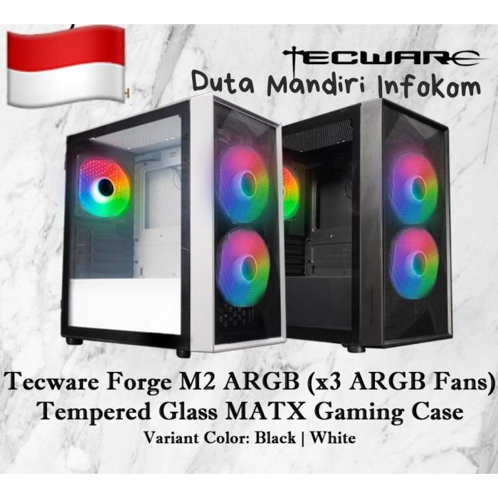 Casing Tecware Forge M2 Argb - Tempered Glass M-Atx Gaming Case