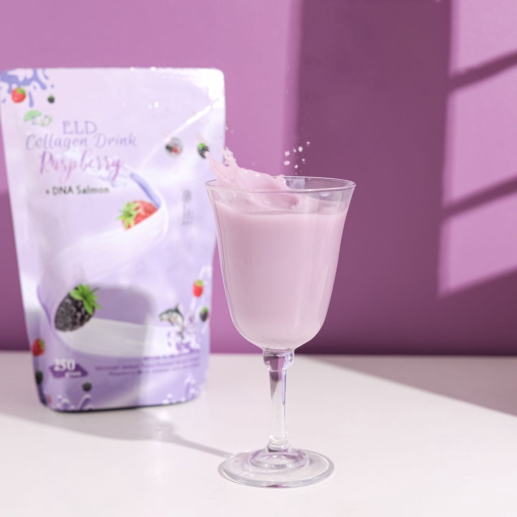 250gr ELD Collagen Drink Raspberry DNA Salmon Minuman Pemutih Badan dan Pelangsing