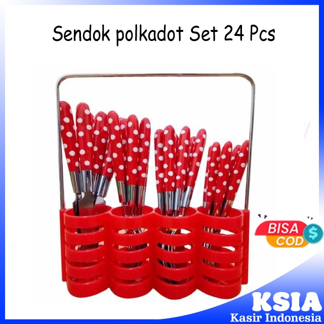 Sendok polkadot Set 24 Pcs
