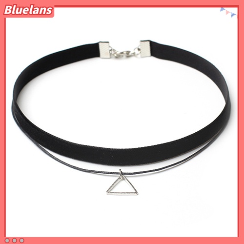 Bluelans 6Pcs / Set Kalung Choker Tali Rantai Liontin Bunga Hollow Untuk Wanita